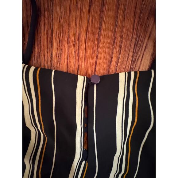 NWT Monteau Los Angeles Womens XL Tank Cami Blouse Navy White Criss Cross New - Picture 7 of 9